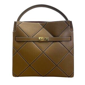 Tory Burch Women’s Brown Leather & Suede With Crossbody Strap Shoulder Tote